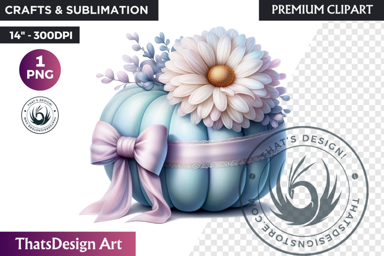 Pastel Floral baby shower wedding coquette pumpkin bow PNG
