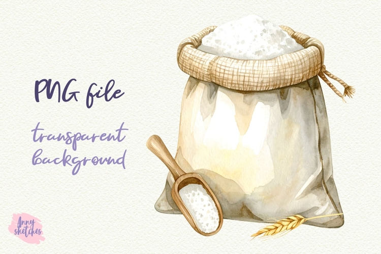 Flour Clipart PNG Sublimation Baking Clipart
