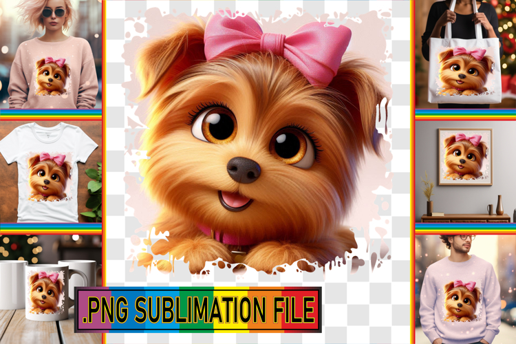 LUMINOUS Sublimation TSHIRT PNG, 3D Dog