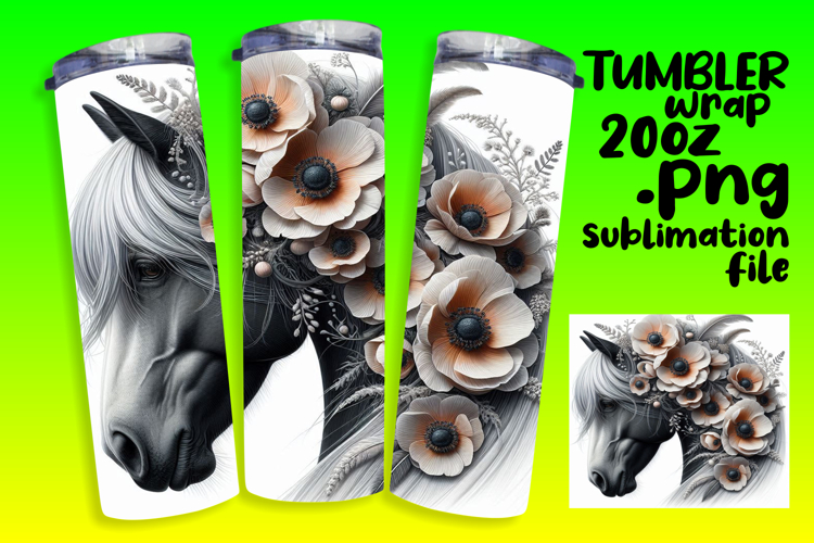 Beautiful Gift: 20oz Tumbler Wrap , Horse