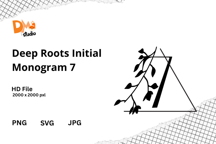 Deep Roots Initial Monogram