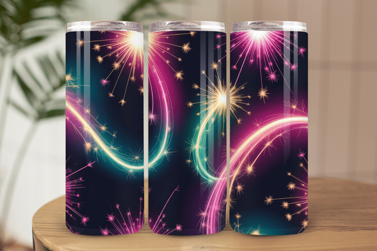 Festive Happy New Year Tumbler Wrap 2026: 20oz Skinny Tumble