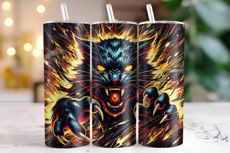 Cat Tumbler Wrap | Sublimation | Tumblers example image 1