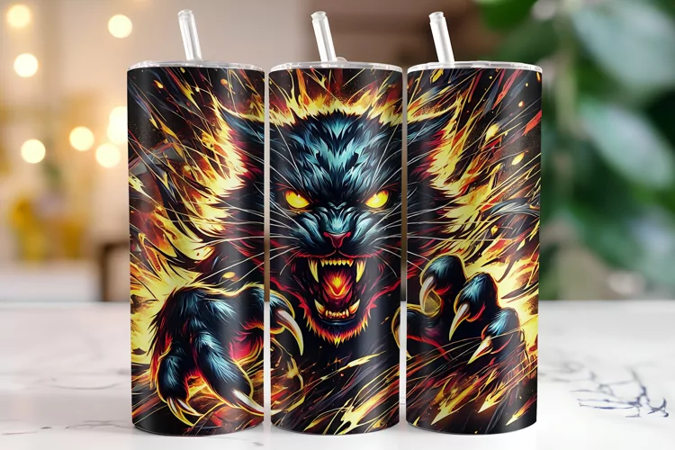 Cat Tumbler Wrap | Sublimation | Tumblers