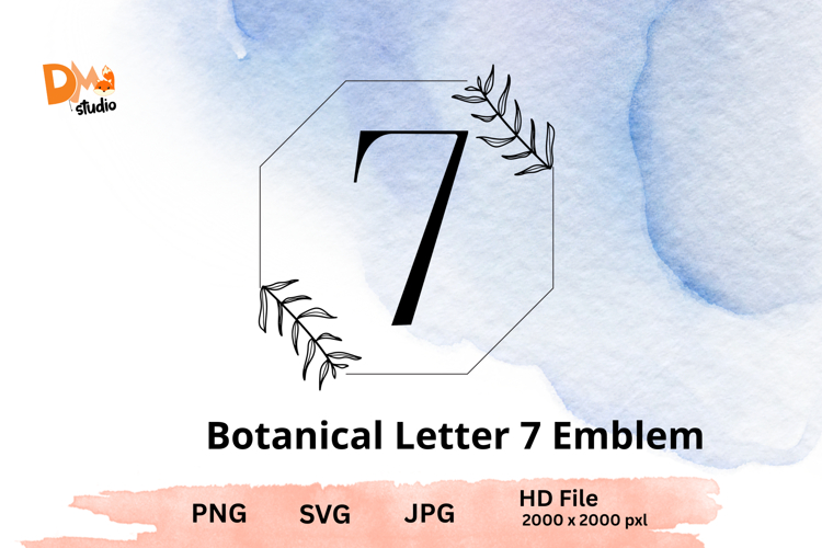 Botanical Letter Emblem Monogram - Elegant Nature
