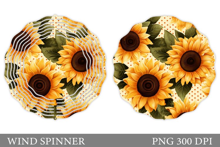 Sunflowers Wind Spinner. Flowers Wind Spinner Sublimation
