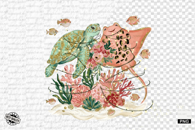 Dreamy Coral Reef Clipart - Summer Clipart