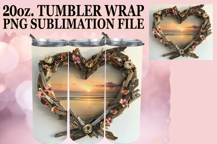 Heartfelt Hues: Landscape Tumbler Wrap