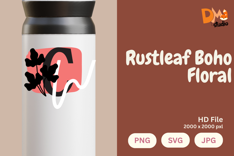 Rustleaf Boho Floral Monogram
