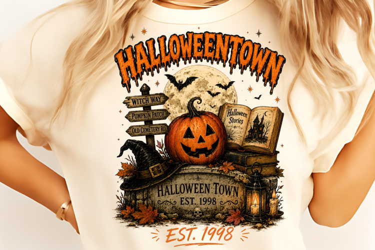 Vintage Halloweentown PNG, Halloween Sublimation, Halloween
