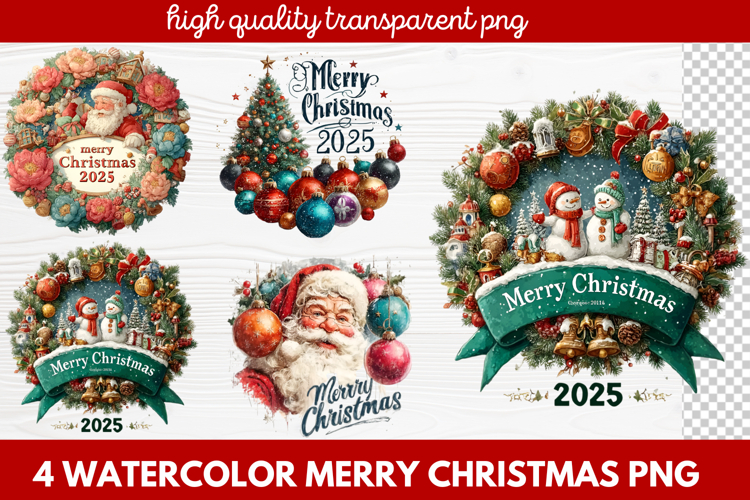Christmas Watercolor Clipart Image 16
