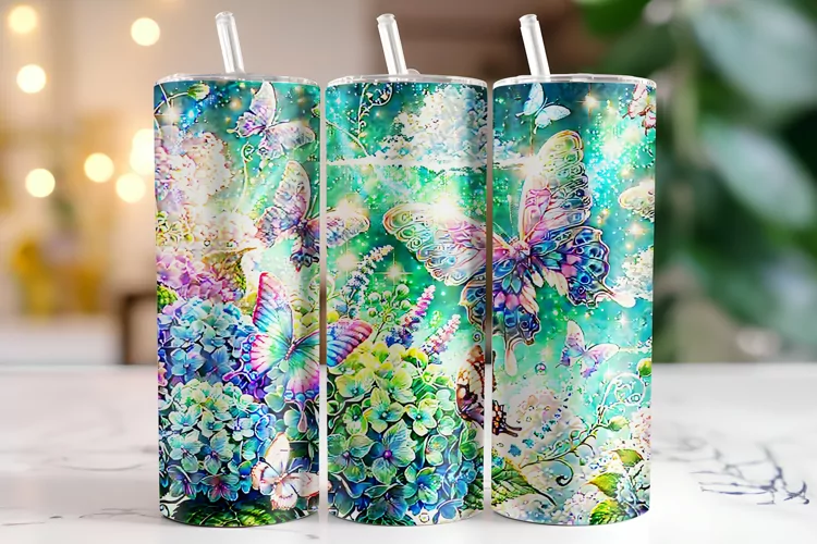 Butterflies Tumbler Wrap | Sublimation | Tumblers