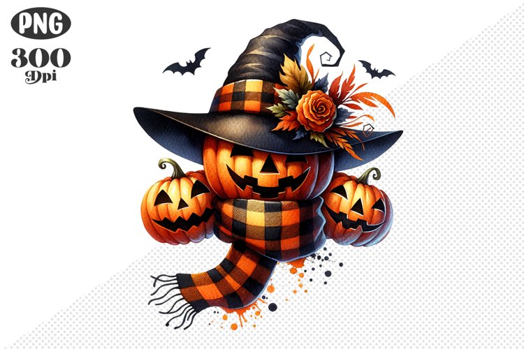 Halloween Pumpkins Sublimation - Clipart PNG Design