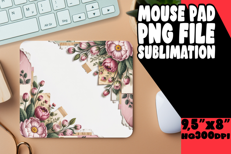 BLISSFUL MOUSE PAD INSPIRATIONAL DESIGN, Flowers