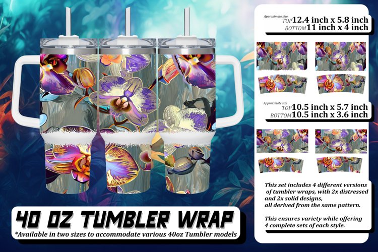 Whimsical 3D Petal Tumbler Art 40oz example image 1