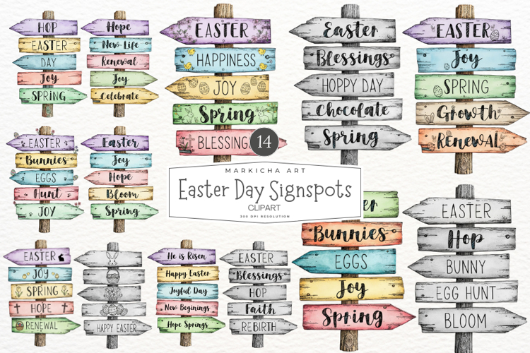 Easter Day Signspots Clipart