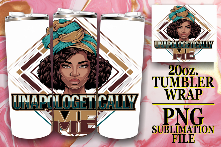 Uplifting moments 20oz tumbler wrap, Black Woman