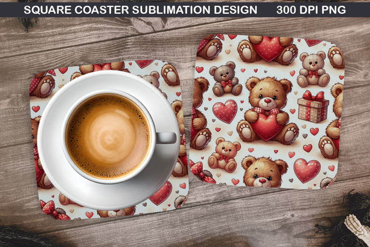 Valentine Coaster Sublimation, Valentine Coaster PNG Design