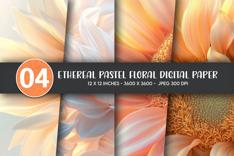 Ethereal Pastel Floral Digital Paper