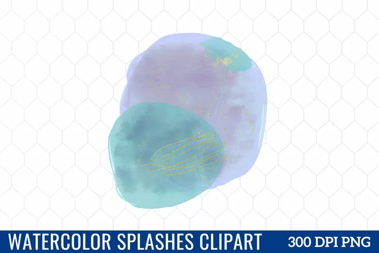 Watercolor Splashes Clipart