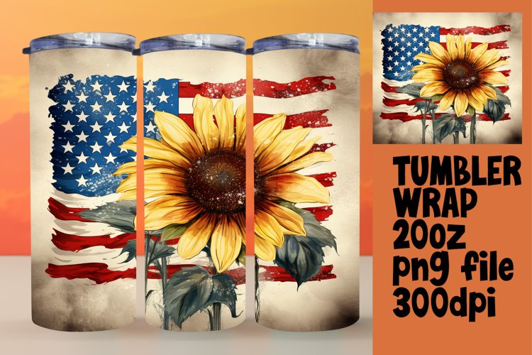 Sunflower Patriotism Magic Mug