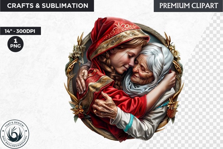 Little Red Riding Hood Clipart, Fairytale clipart, Grimm