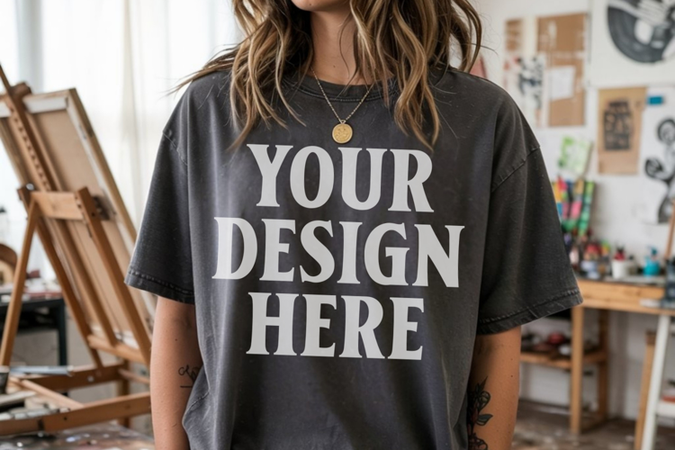 Comfort Colors 1717 Pepper T-Shirt Mockup