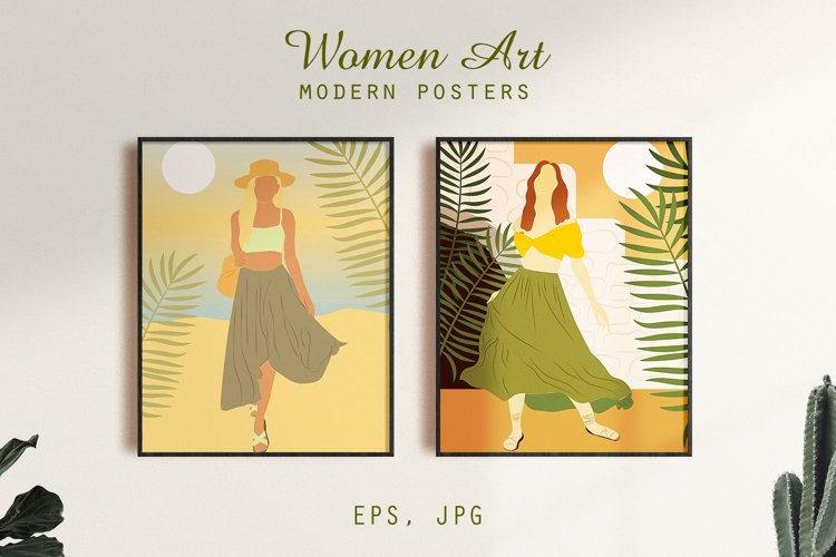 Women Art. Modern posters collection. example image 1