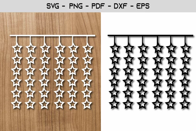 Star Decoration Paper Template Design