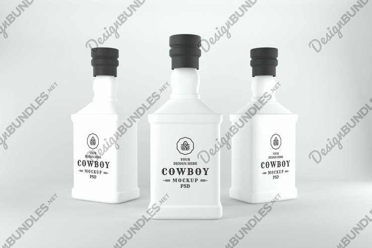 Cowboy Bottle Mockup