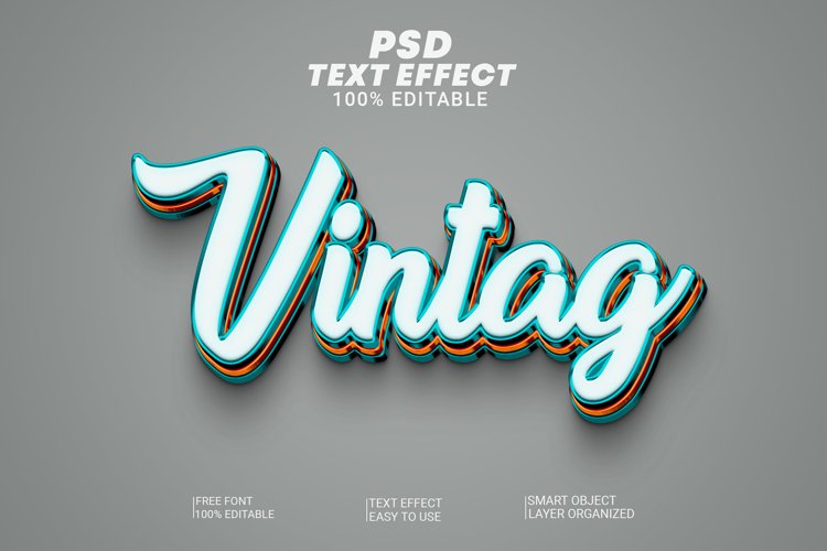 Editable Vintag Text Effect Style example image 1