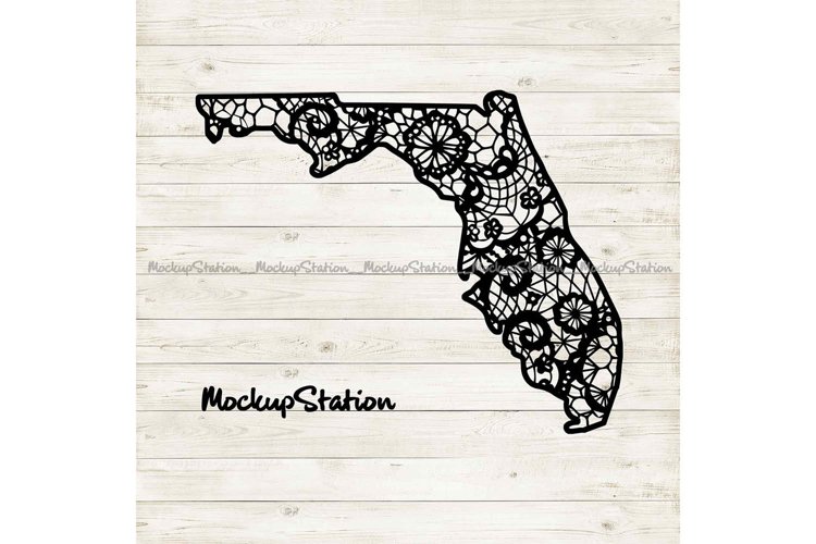Florida Mandala SVG, Florida Floral Paisley PNG State Vector example image 1