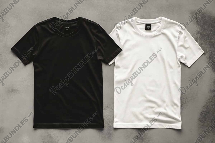 Black and White T-Shirt Mockup | Gildan T-shirts