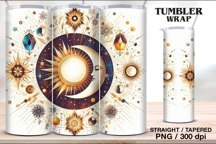 Day&Night Tumbler Sublimation, 20 oz Tumbler Wrap example image 1
