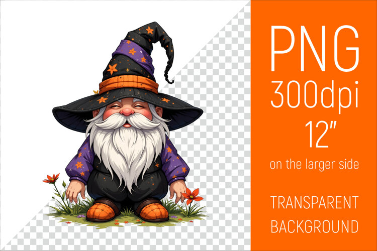Halloween Gnome Clipart |Halloween Party Design example image 1
