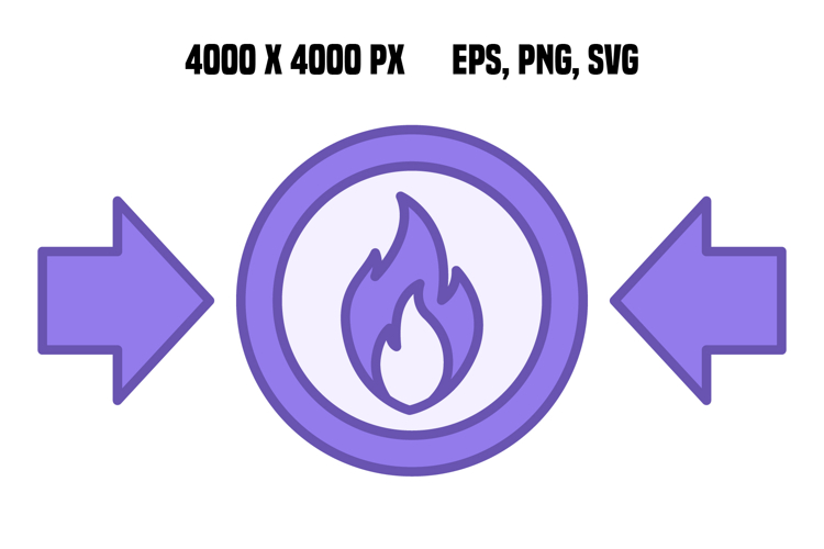 Colored Fire Button Icon