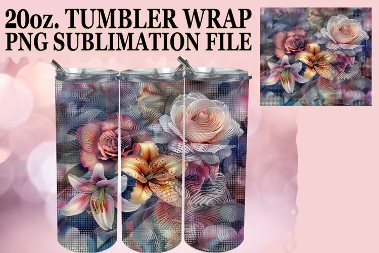 Modern Springtime Abstract Sublimation Tumbler 20oz