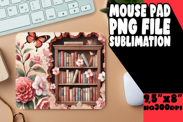 Playful DESK mat Fun Sublimation, Books example image 1