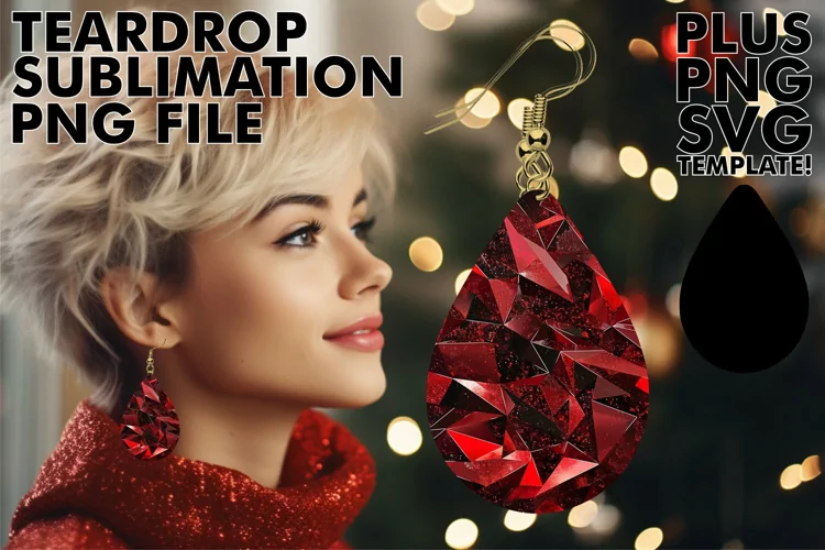 Glamorous Red Glitter Sublimation Art