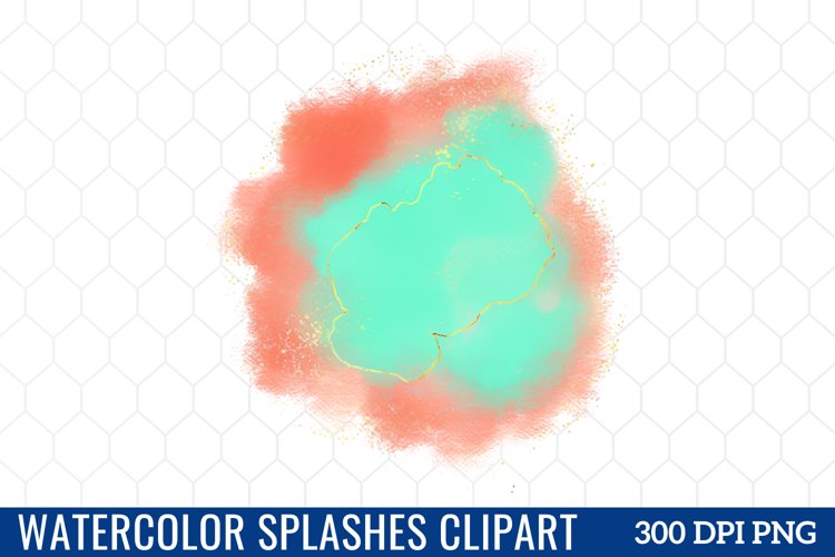 Watercolor Splashes Clipart example image 1
