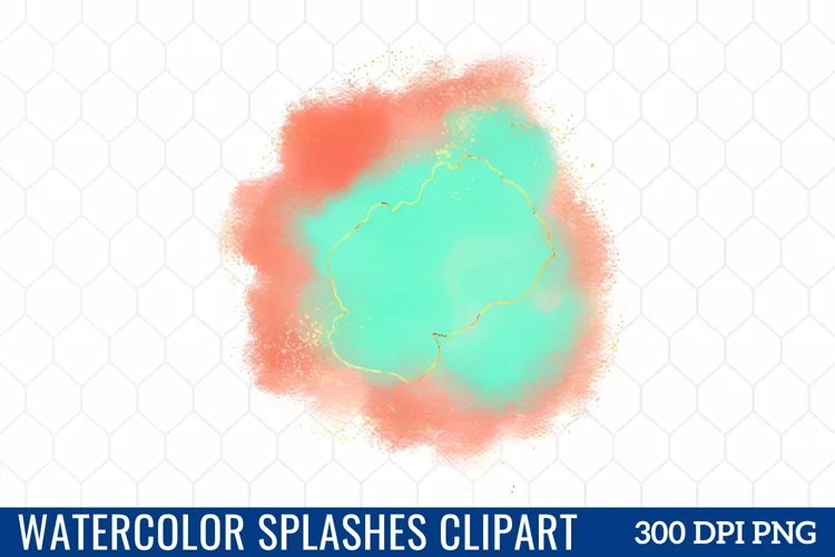 Watercolor Splashes Clipart