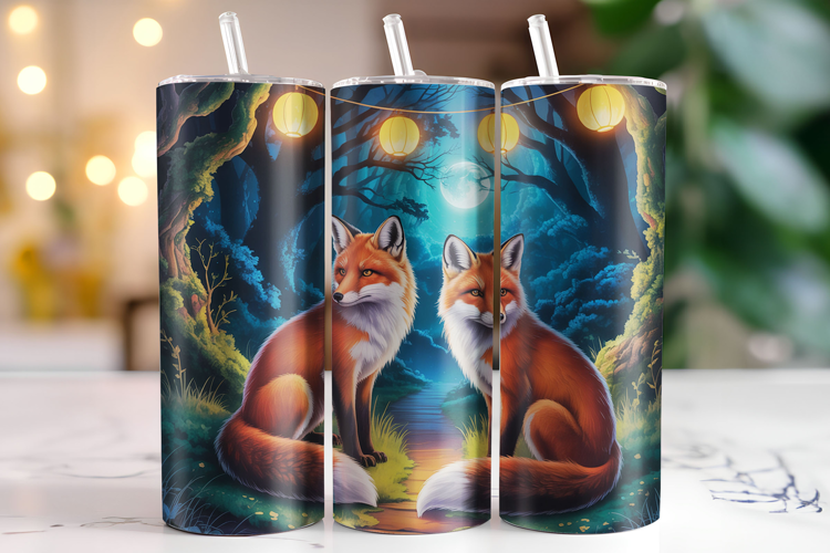 Fox Tumbler Wrap | Sublimation | Tumblers