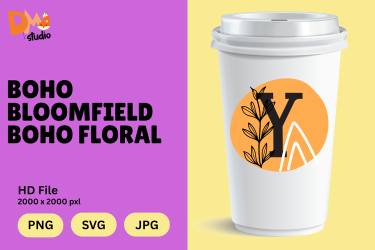 Boho Bloomfield Boho Floral Monogram