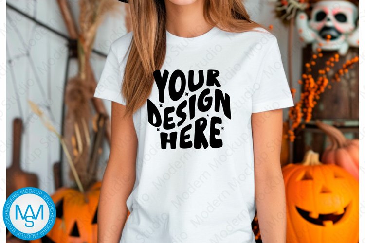 White Tshirt Mockup Image 24
