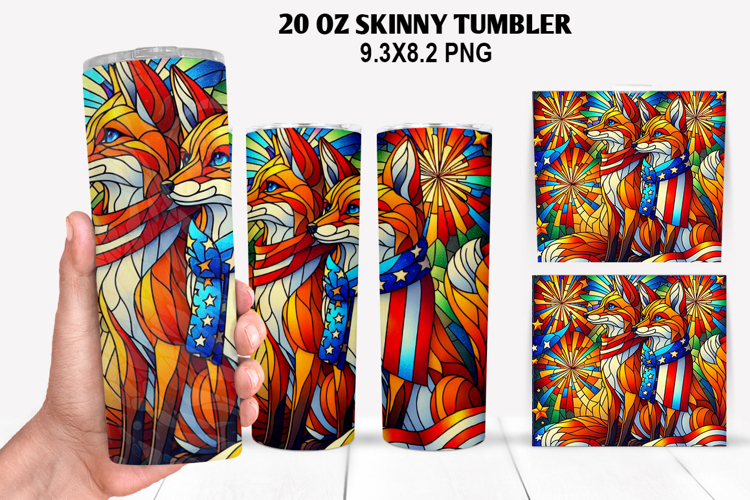 Skinny Tumbler 20oz Wrap Design,4th of july Tumble PNG
