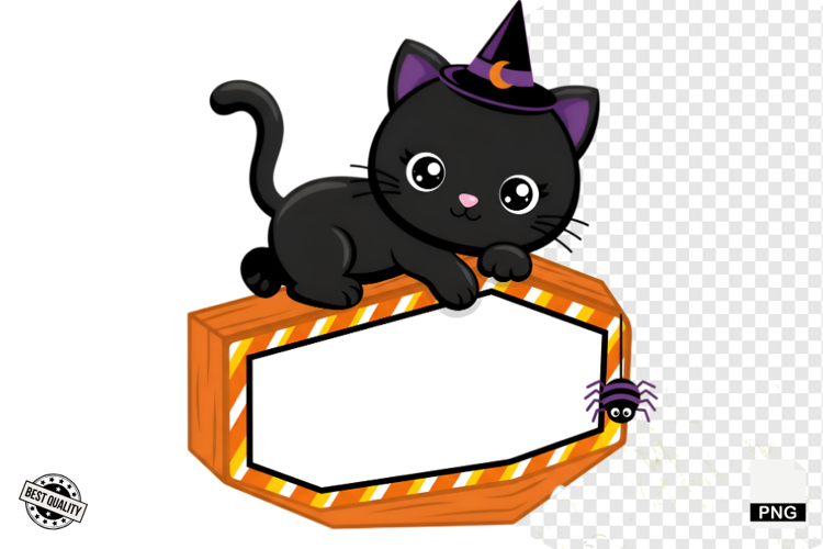 Halloween Characters & Banners Clipart