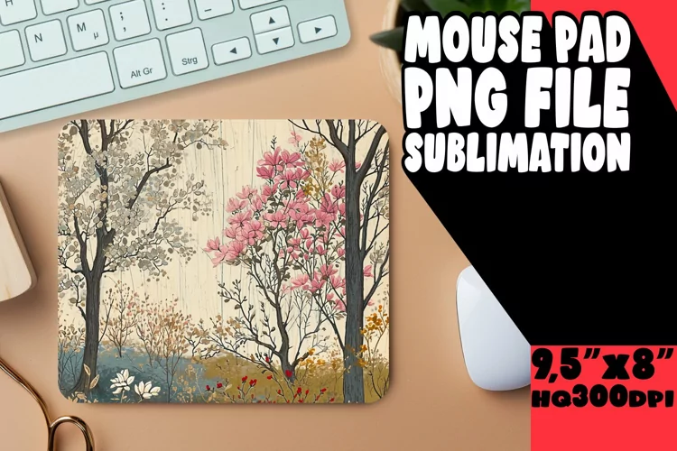 Blossom Burst: Spring Mouse Pad Sublimation
