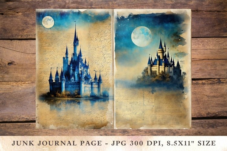 Printable Junk Journal Pages castle 32