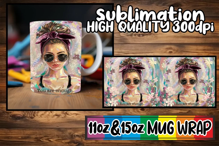 Colorful vibes sublimation print wrap, Woman