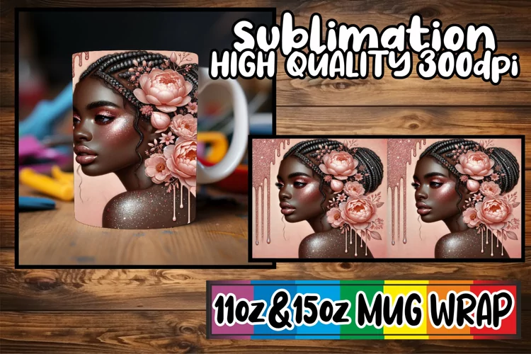 Joyful adventures 11oz 15oz sublimation wrap, Afro Girl
